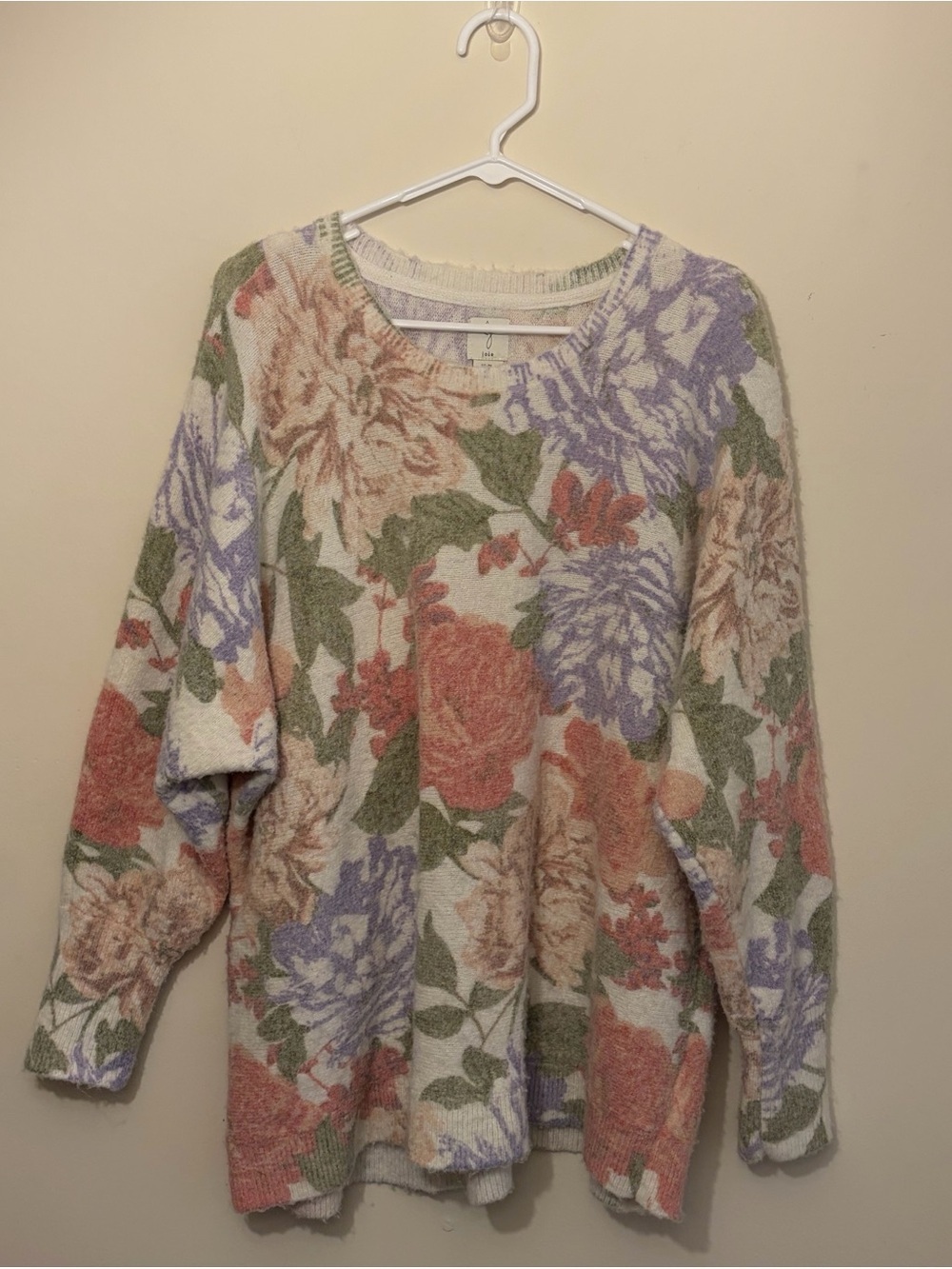 Joie Floral Round Neckline Sweater